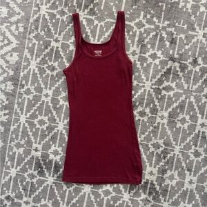 Mossimo Supply Co. Deep Red Racerback Tank Top Small